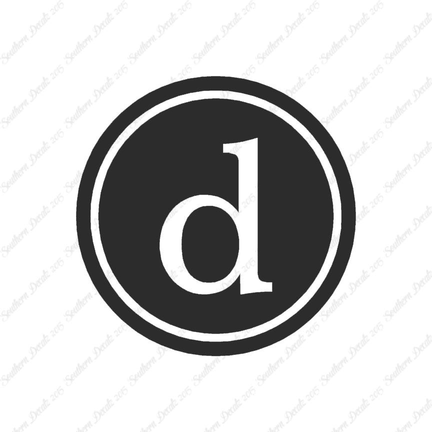 Typewriter Font D Initial