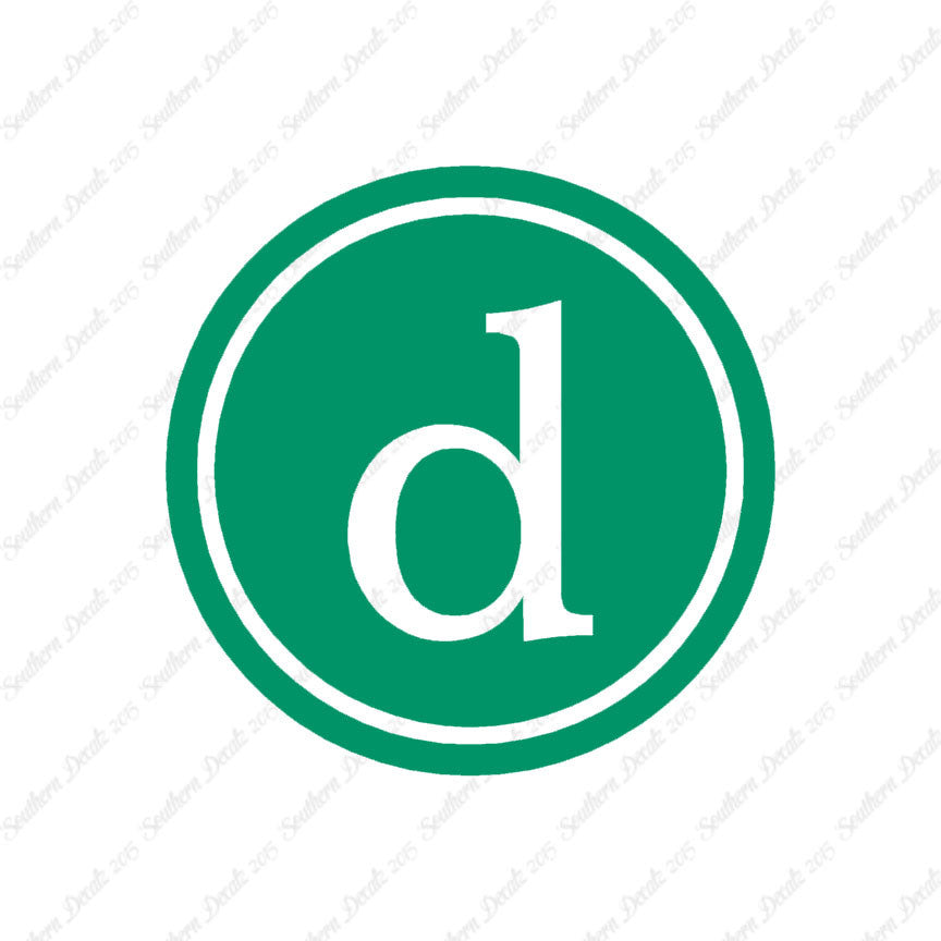 Typewriter Font D Initial