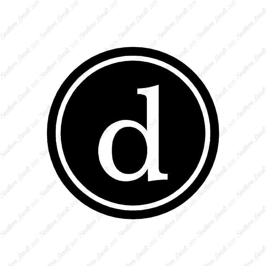 Typewriter Font D Initial