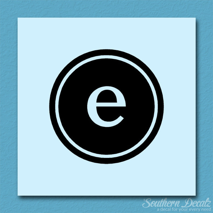 Typewriter Font E Initial