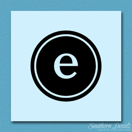 Typewriter Font E Initial