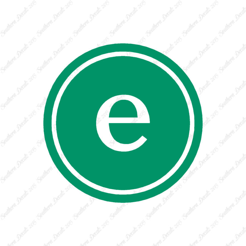 Typewriter Font E Initial