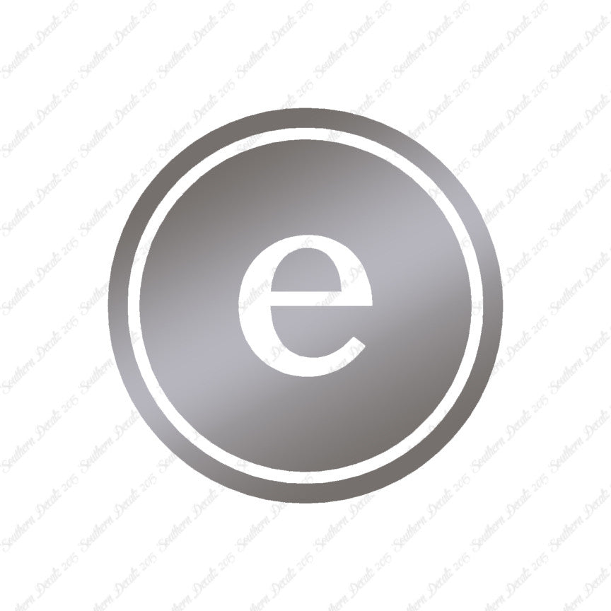 Typewriter Font E Initial