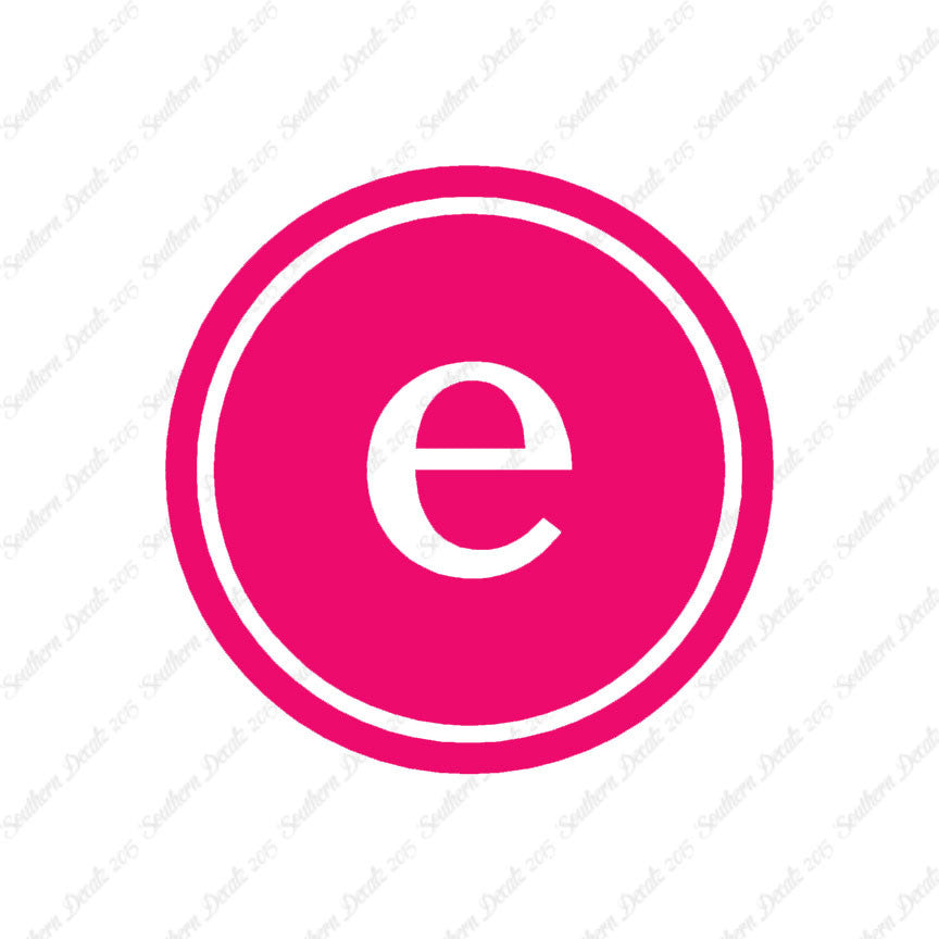 Typewriter Font E Initial