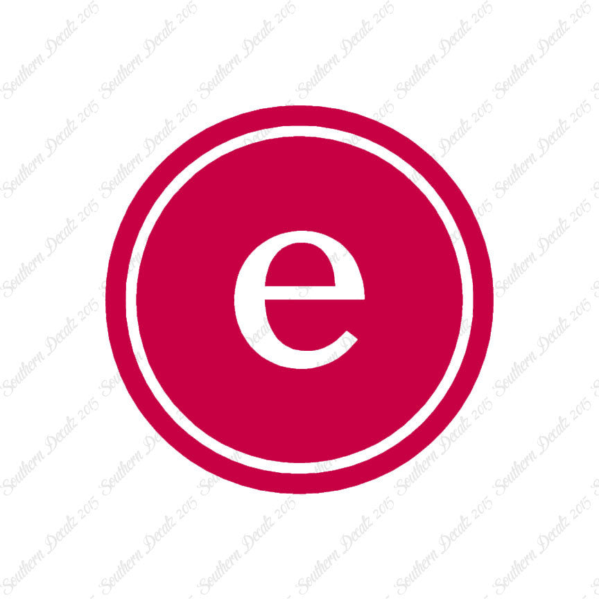 Typewriter Font E Initial