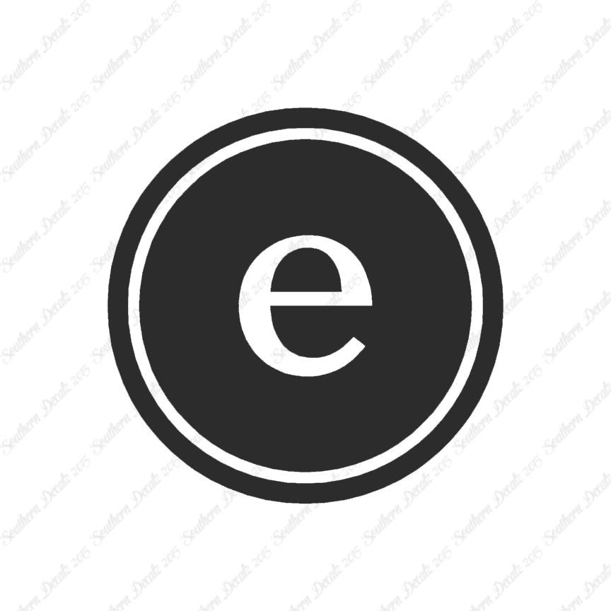 Typewriter Font E Initial