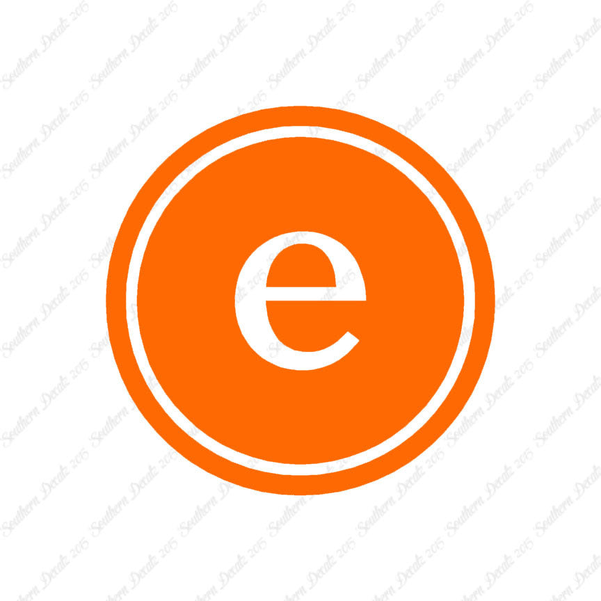 Typewriter Font E Initial