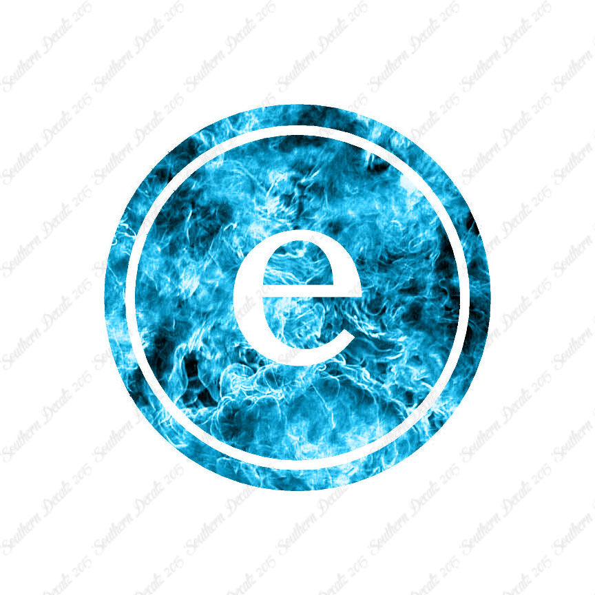 Typewriter Font E Initial