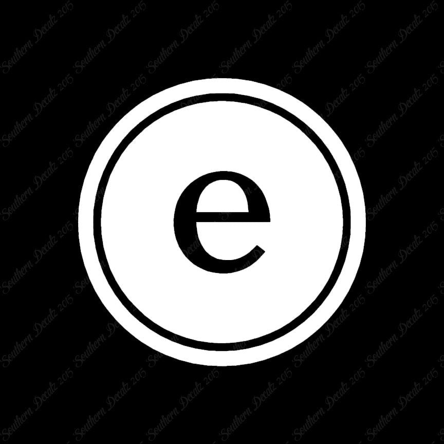 Typewriter Font E Initial