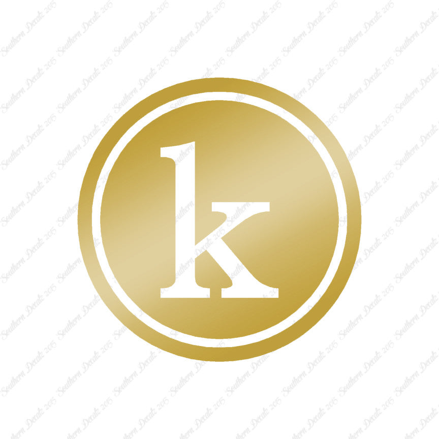 Typewriter Font K Initial