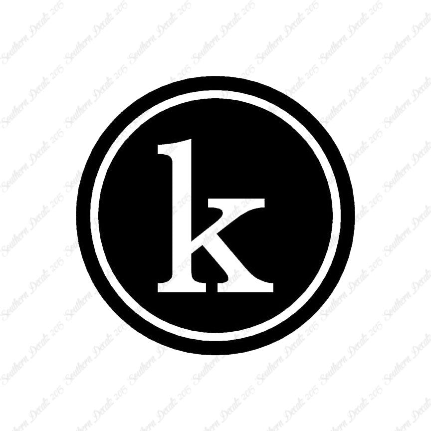 Typewriter Font K Initial