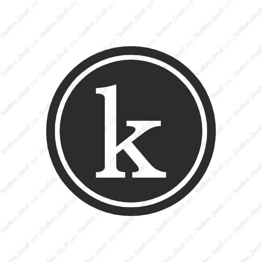 Typewriter Font K Initial