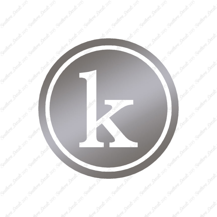 Typewriter Font K Initial