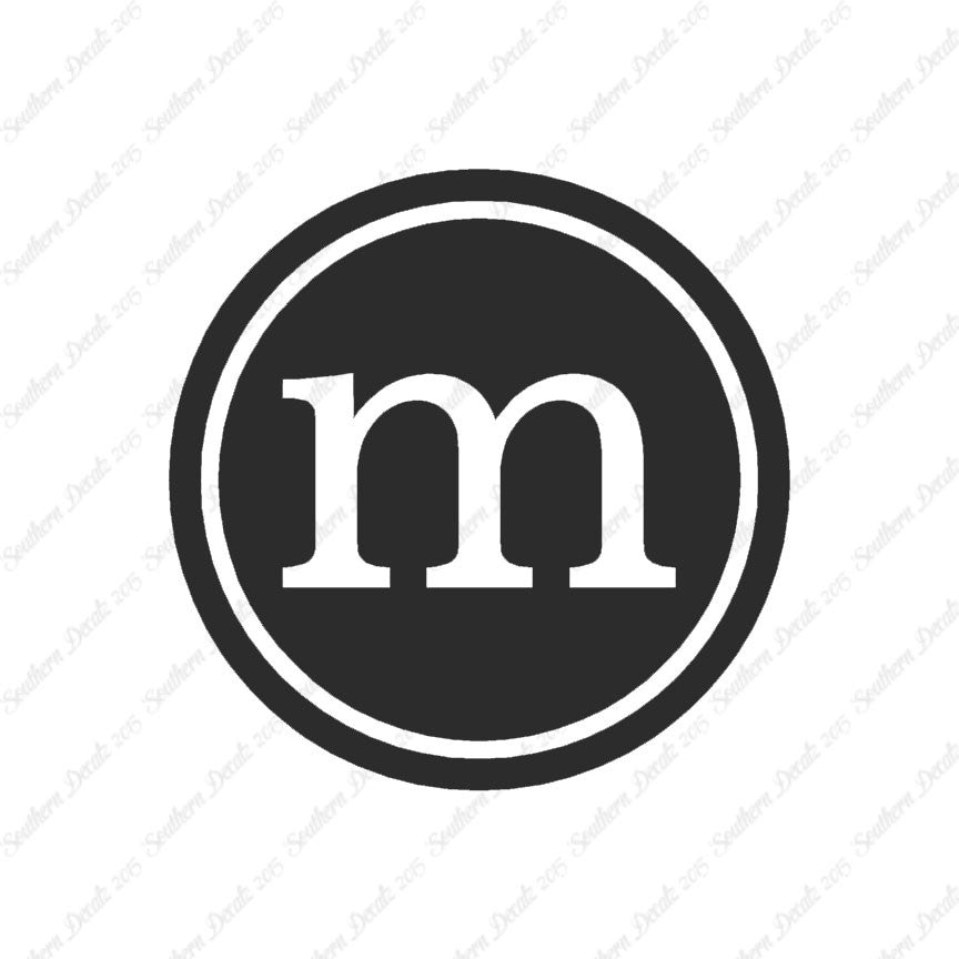 Typewriter Font M Initial