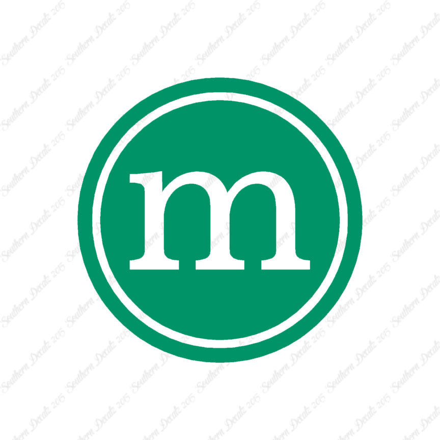 Typewriter Font M Initial