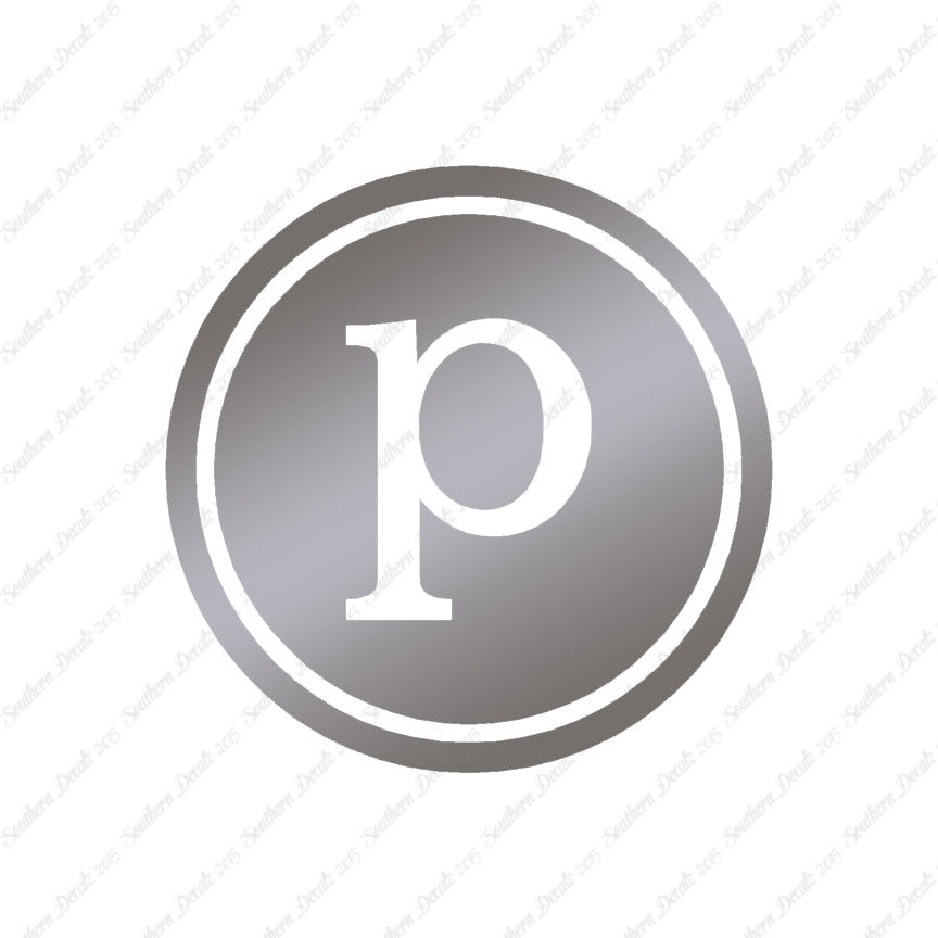 Typewriter Font P Initial