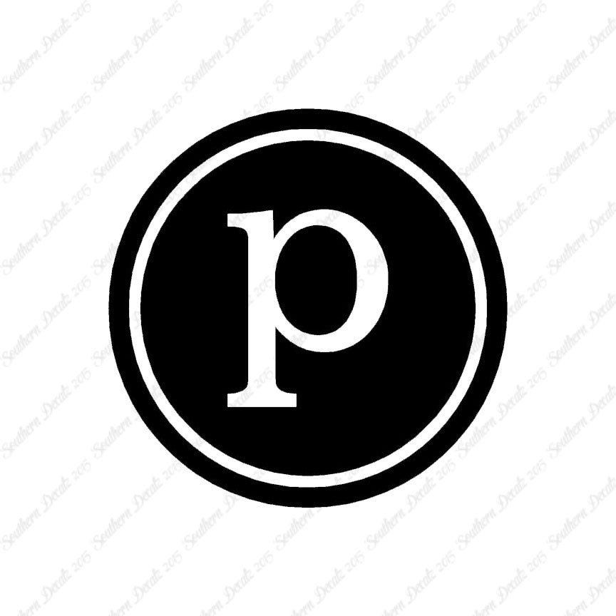 Typewriter Font P Initial