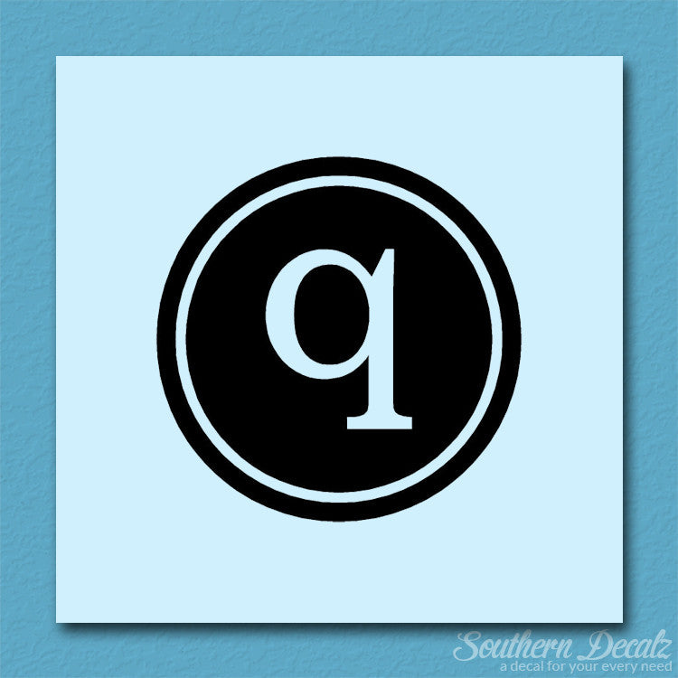 Typewriter Font Q Initial