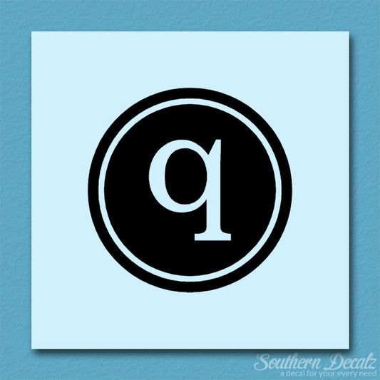 Typewriter Font Q Initial