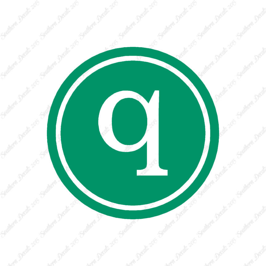 Typewriter Font Q Initial