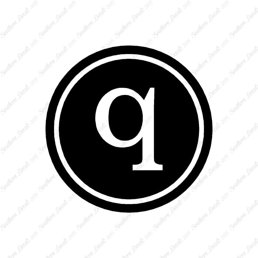 Typewriter Font Q Initial