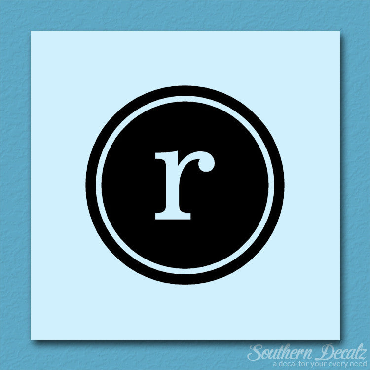 Typewriter Font R Initial