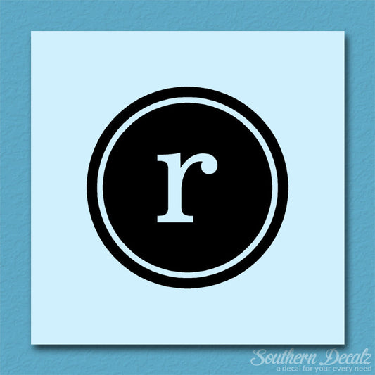Typewriter Font R Initial