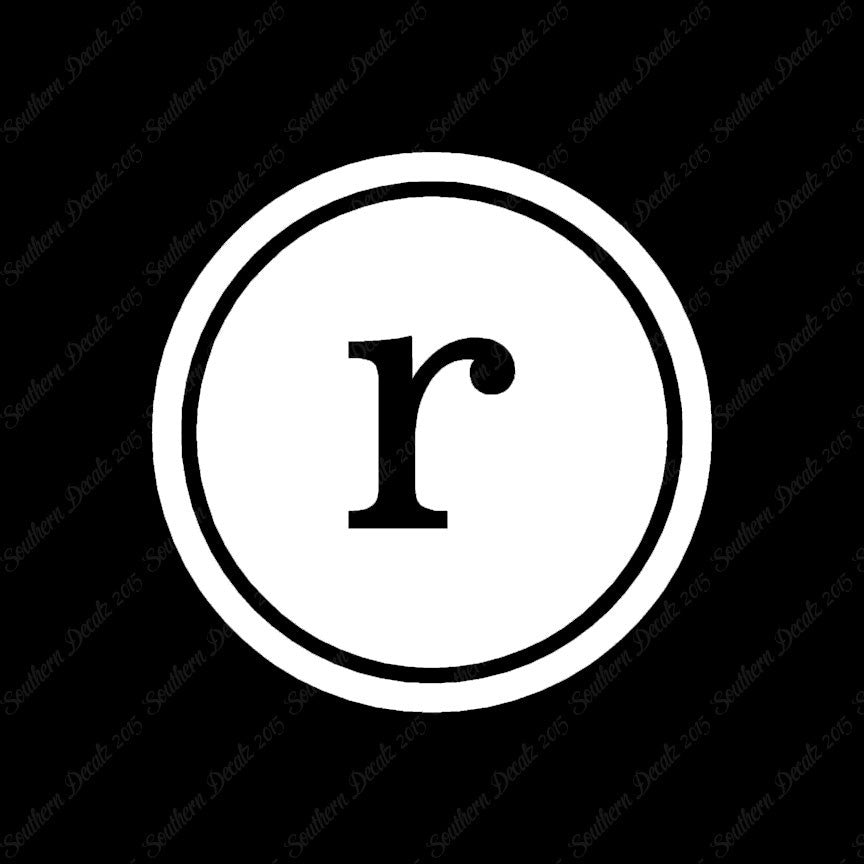 Typewriter Font R Initial
