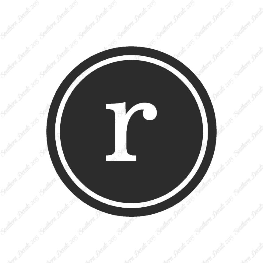 Typewriter Font R Initial