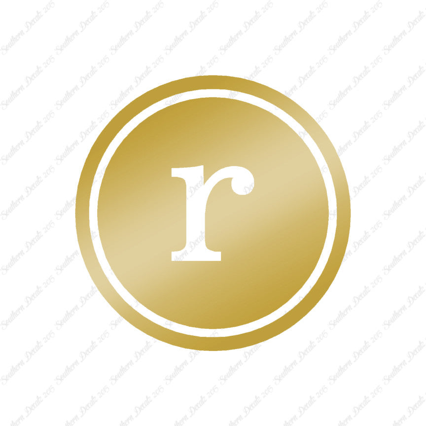 Typewriter Font R Initial