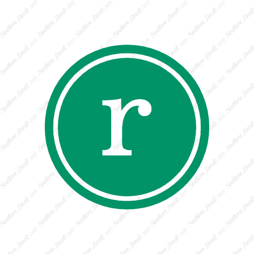 Typewriter Font R Initial