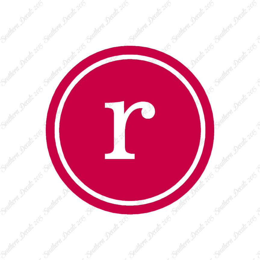 Typewriter Font R Initial