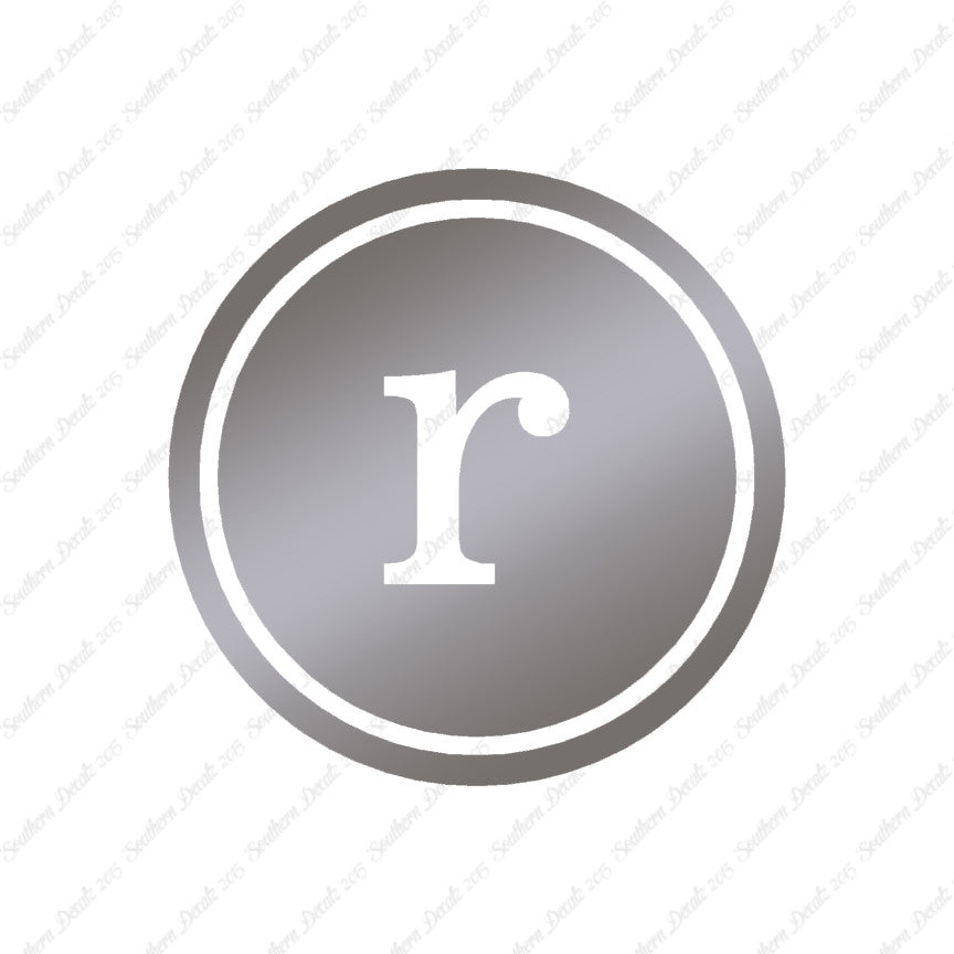 Typewriter Font R Initial