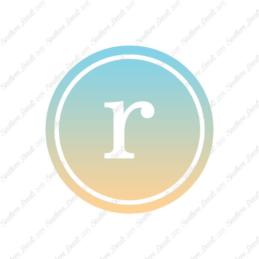 Typewriter Font R Initial