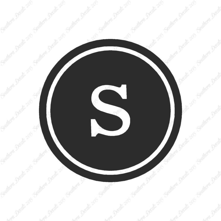Typewriter Font S Initial