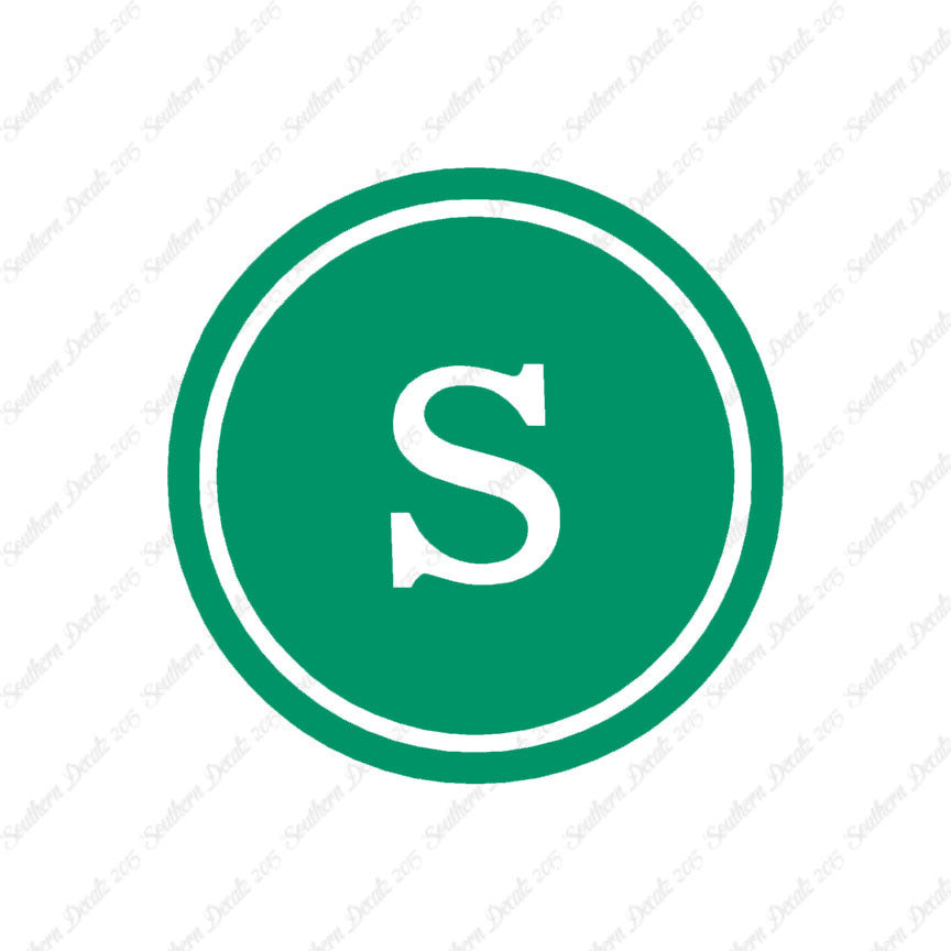 Typewriter Font S Initial