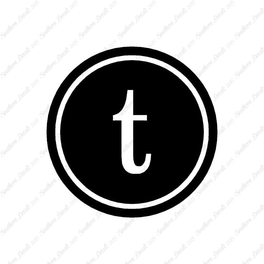 Typewriter Font T Initial