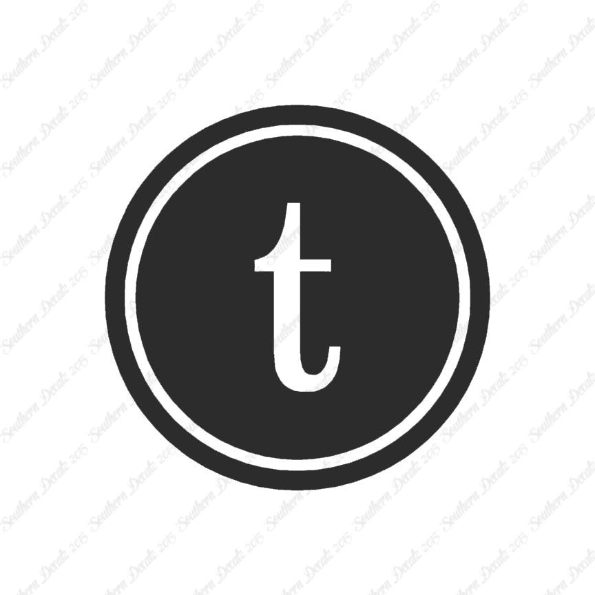 Typewriter Font T Initial
