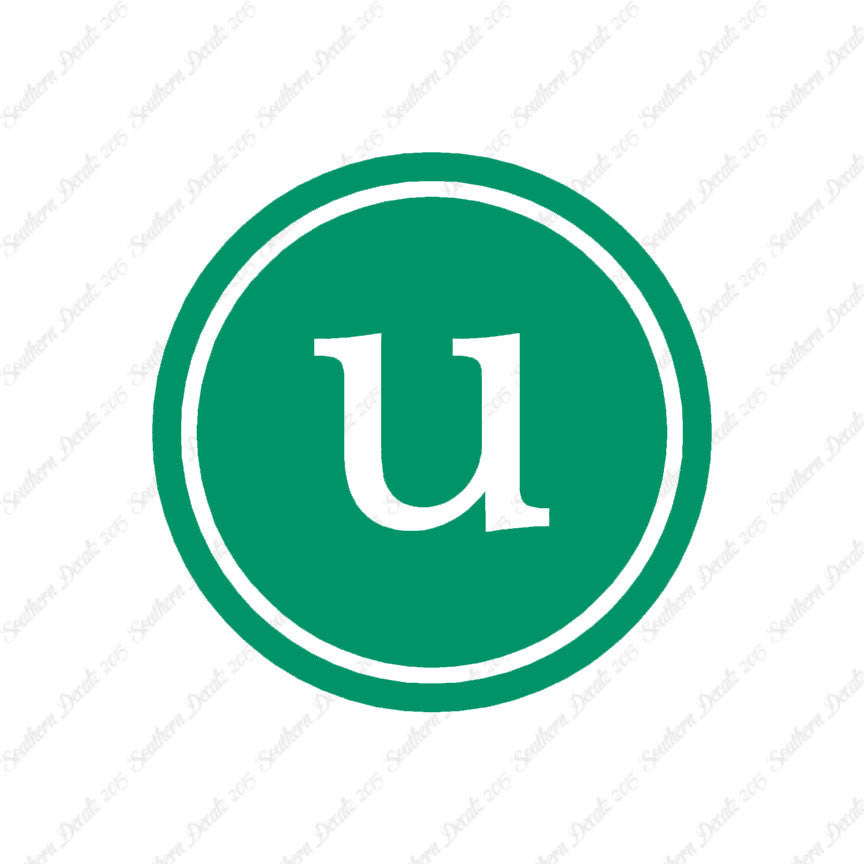 Typewriter Font U Initial