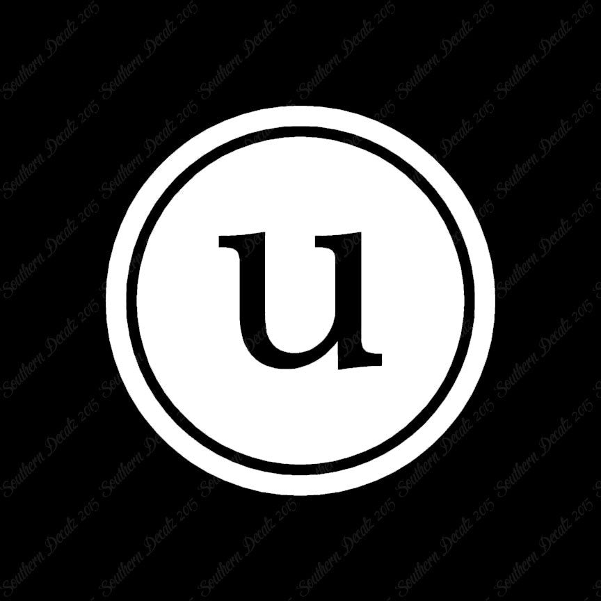 Typewriter Font U Initial