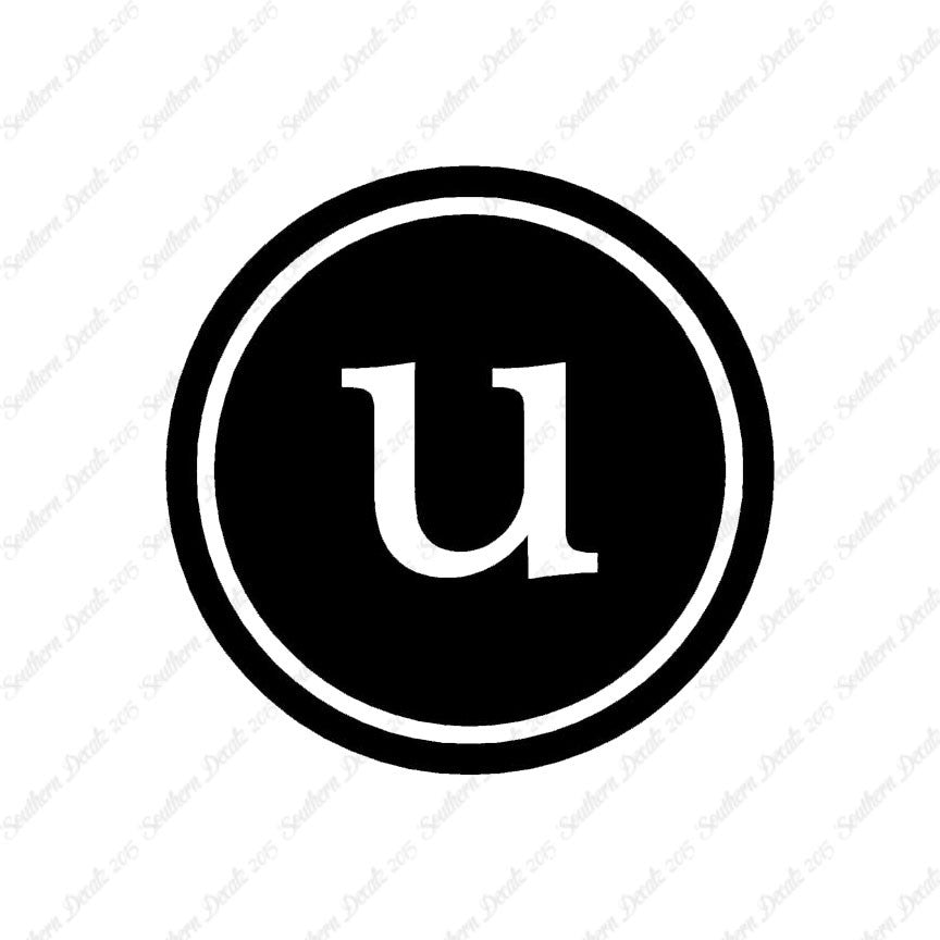 Typewriter Font U Initial