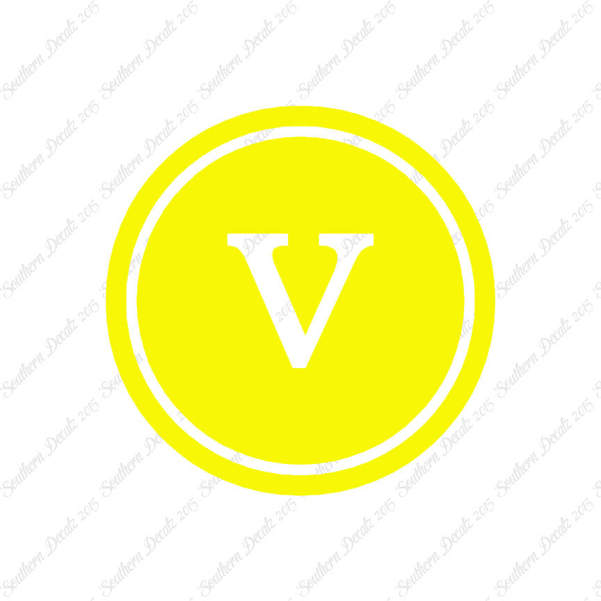 Typewriter Font V Initial