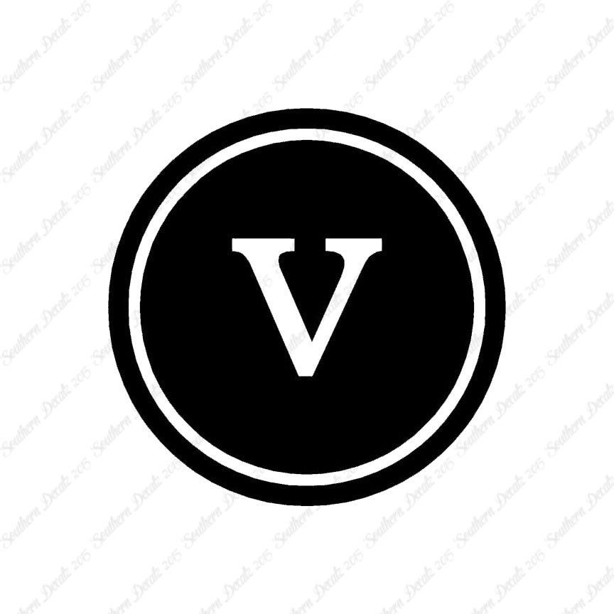 Typewriter Font V Initial