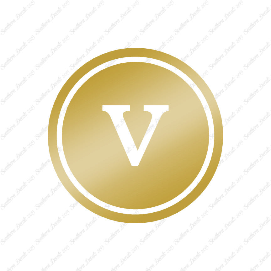 Typewriter Font V Initial