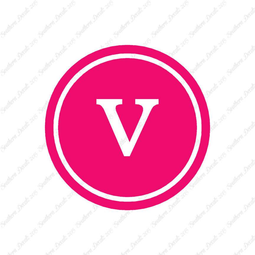 Typewriter Font V Initial