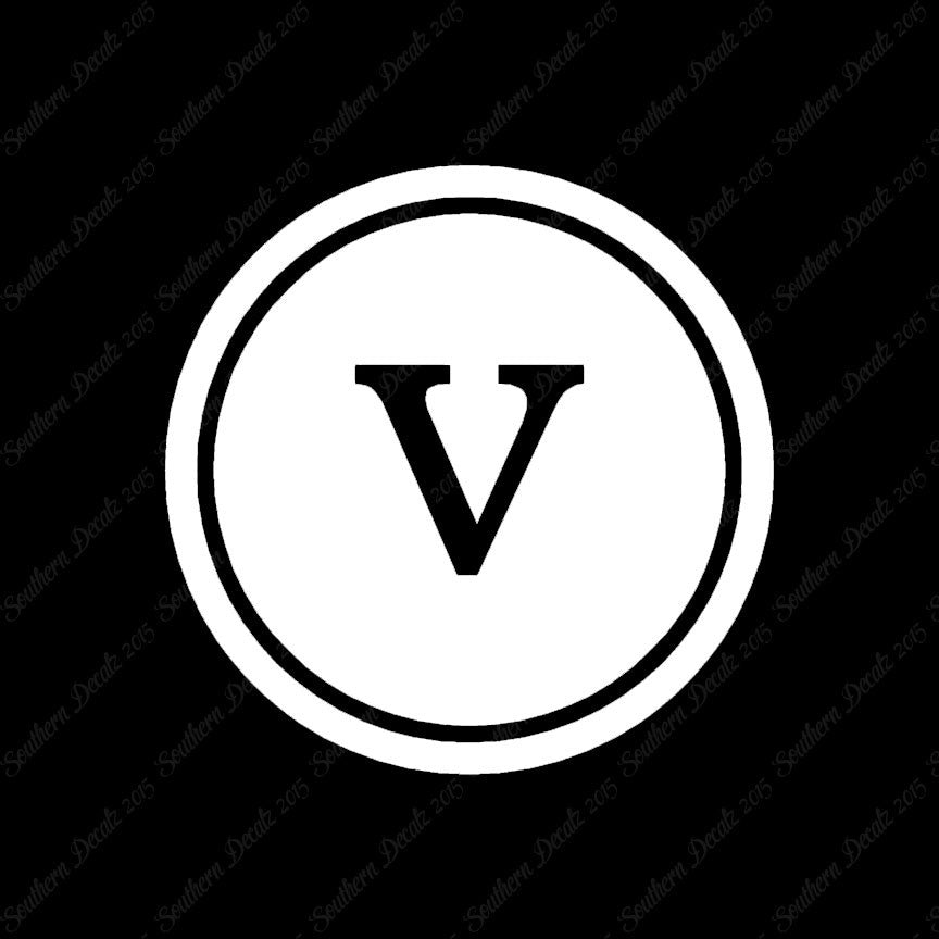 Typewriter Font V Initial