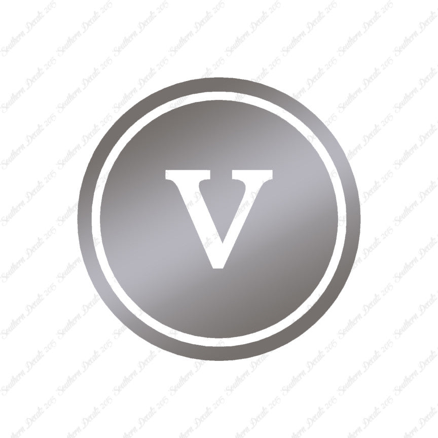Typewriter Font V Initial