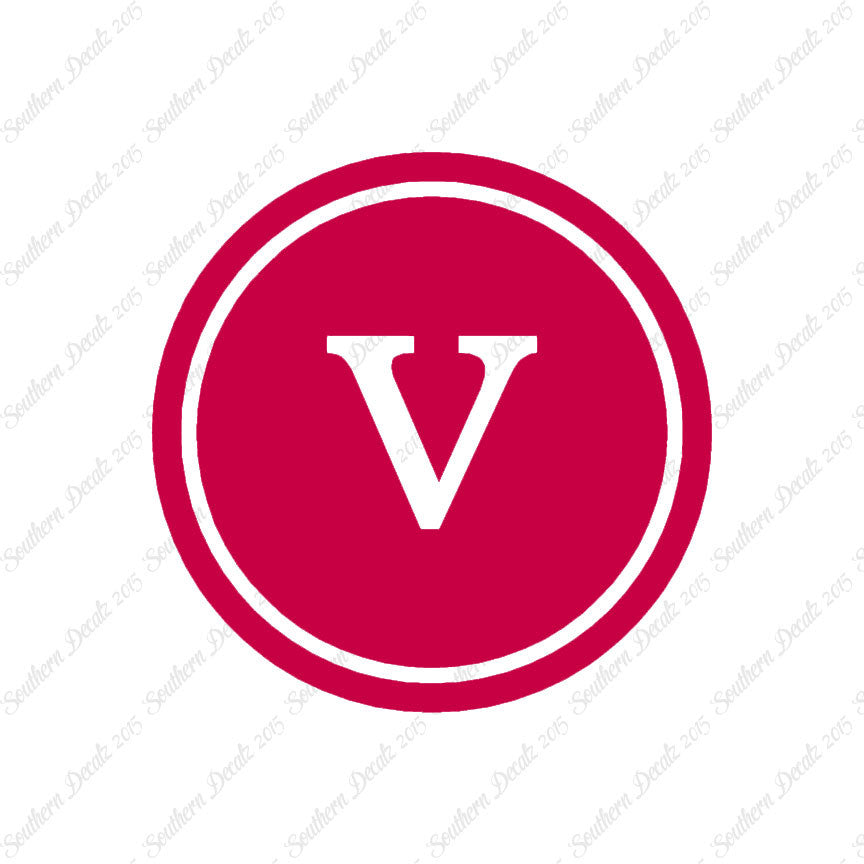 Typewriter Font V Initial