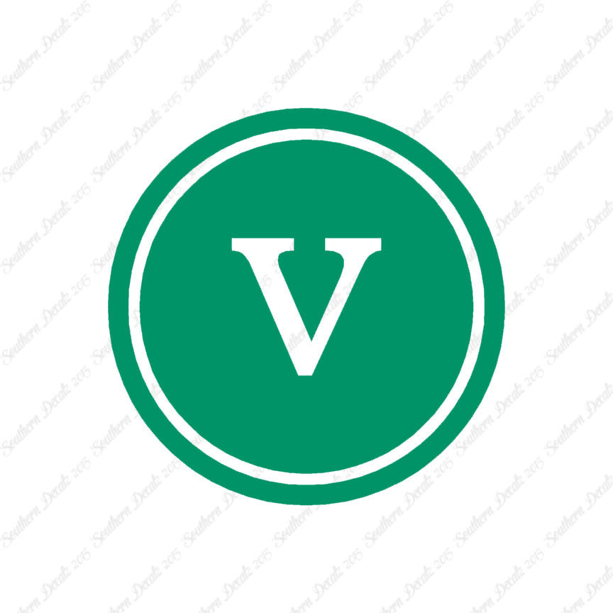 Typewriter Font V Initial