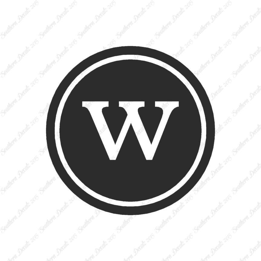 Typewriter Font W Initial
